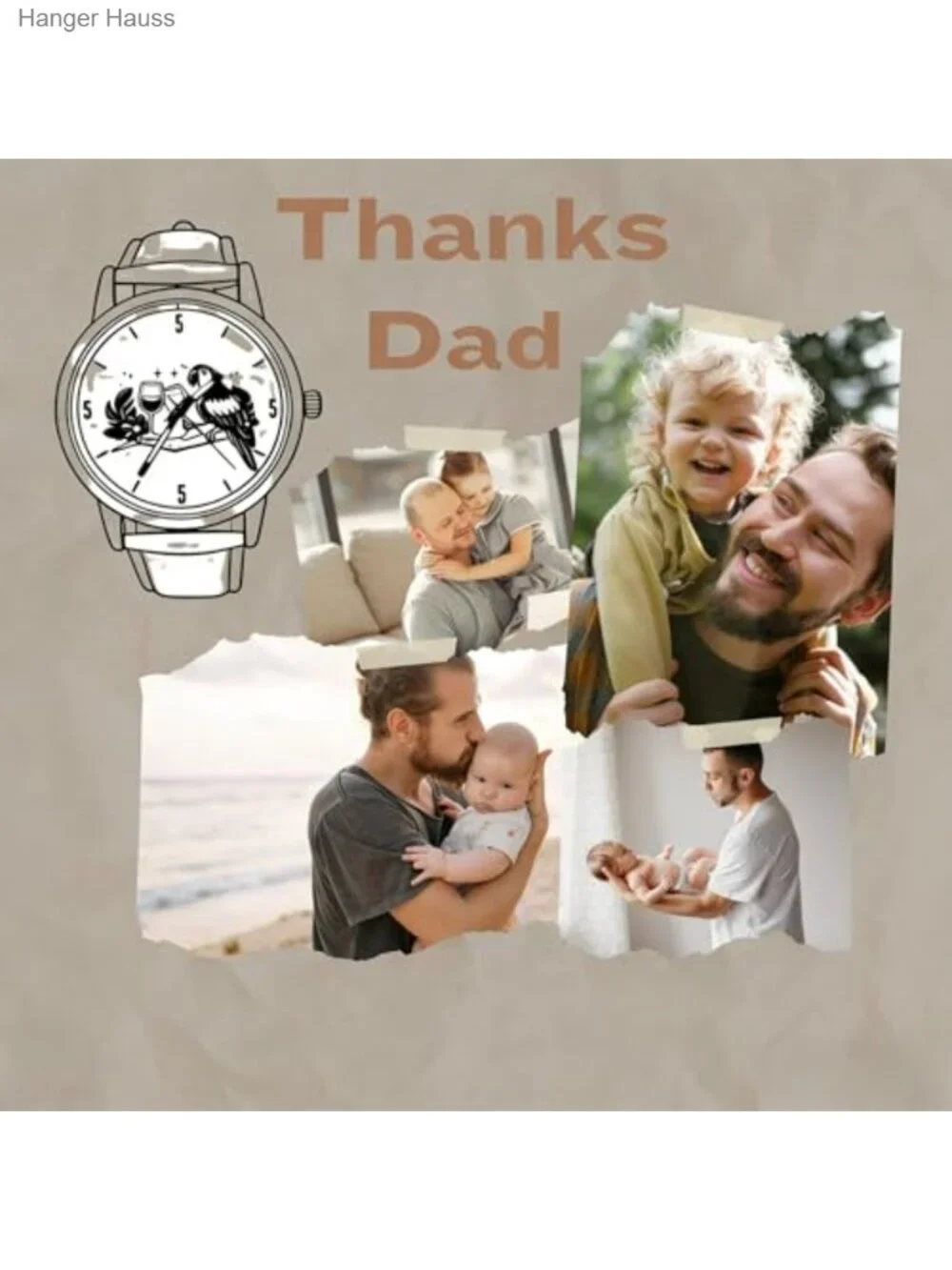 Retro Quartz Leather Watch - It's 5 O'Clock Somewhere Casual Vacation Style